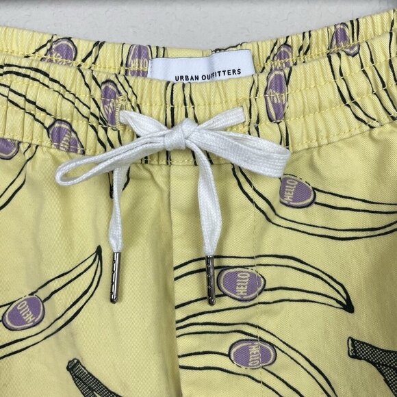 Urban Outfitters Men's Mexium Maximus Go Bananas Printed Short Yellow Drawstrin - Picture 4 of 16